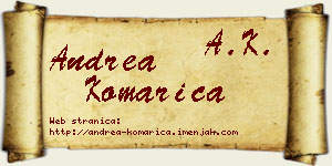 Andrea Komarica vizit kartica
